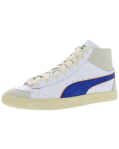 PUMA Clyde Mid Basketball S Shoes - Blue