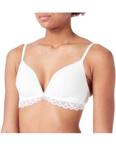 Lovely Sujetador Triangular Encaje Tul Blanco de Women secret de