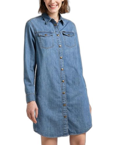 Lee Jeans Shirt Dress Kleid - Blau