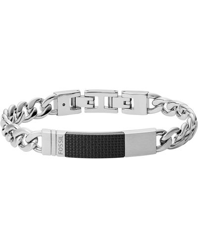 Fossil Stainless Steel Chain Or Cuff Bracelet - White