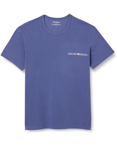 Emporio Armani Crew Neck Core Logoband 2-Pack T-Shirt - Blau