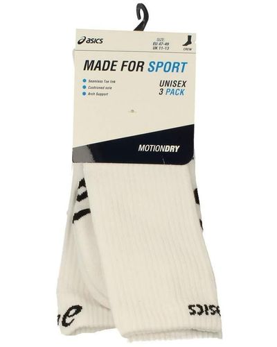 Asics Made For Sport 3 Pack Motion Dry Socks 132722 - White