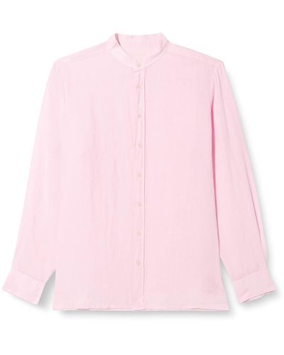 Hackett Hackett Garment Dyed P Long Sleeve Shirt M - Pink
