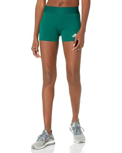 adidas Alphaskin Volleyball 4-inch Short Tights Team Dark Green/white L4