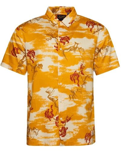 Superdry Vintage Hawaiian S/s Shirt Formal Shirt, - Yellow