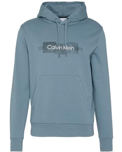 Calvin Klein Sweat à capuche pour homme de la marque - Bleu