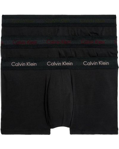 Calvin Klein Low Rise Trunk 3pk 0000u2664g Boxers,b-woodrose - Black
