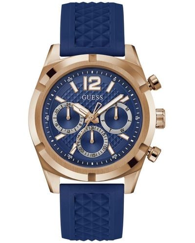 Guess Uhr Armbanduhr Resistance GW0729G3 Silikon - Blau
