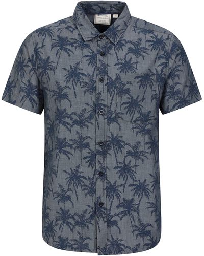 Mountain Warehouse Hemd Für mit tropischem Print - Aus 100% - Blau