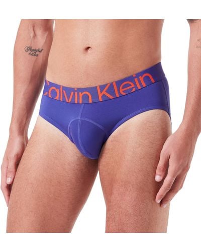 Calvin Klein Slip Hipster Uomo Elasticizzati - Blu