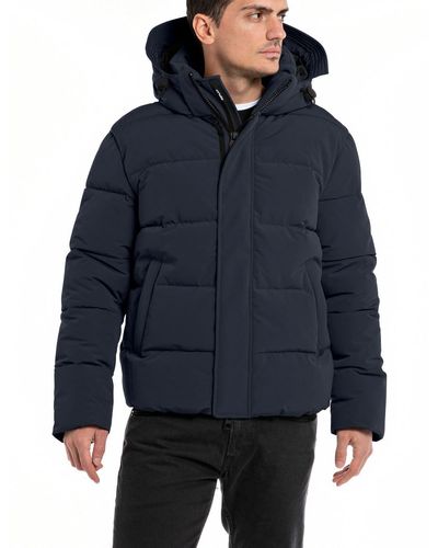 Replay M8354 Quilted Jacket - Blue