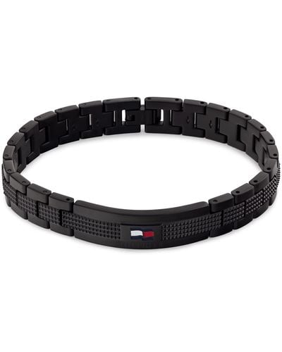 Tommy Hilfiger 2790420 Jewelry Ionic Plated Black Steel Link Bracelet Color: Black