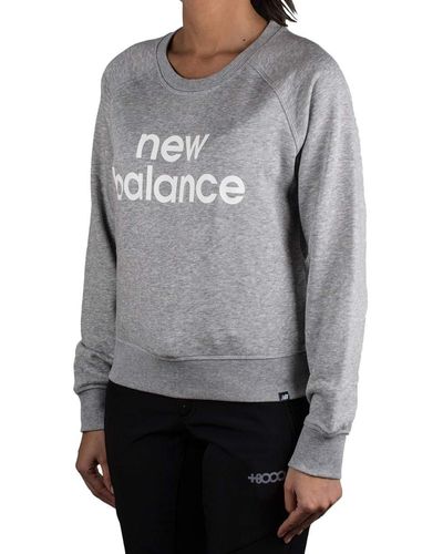 New Balance Sportief Sweatshirt Met Capuchon Voor - Grijs