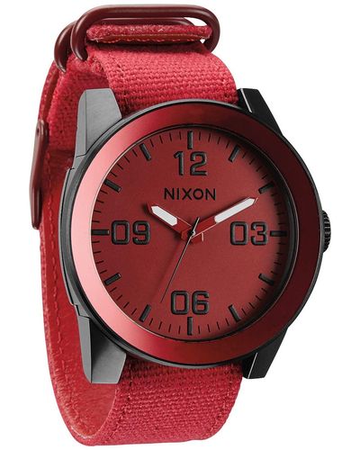 Nixon S The Corporal Watch A243-1368 - Red