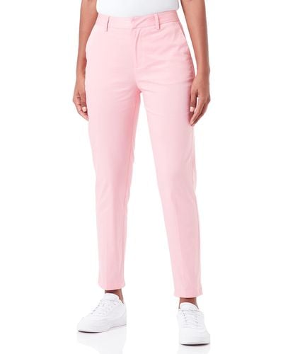 Scotch & Soda Maison Bell Slim-fit Chino In Mercerized Organic Cotton Trousers - Pink