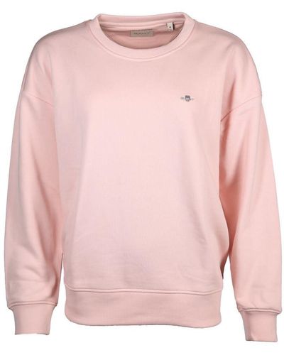 GANT Rel Shield C-neck Sweatshirt - Pink