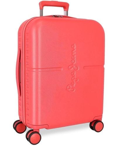 Pepe Jeans Highlight Valigia da cabina rossa 40 x 55 x 20 cm Rigida ABS Chiusura TSA integrata 37 L 2,76 kg 4 ruote doppie bagaglio a mano - Rosa