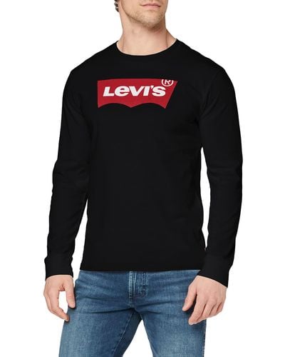 Levi's Long-sleeve Standard Graphic Tee T-shirt Nen - Zwart