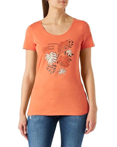 Tom Tailor T-Shirt mit Print 1032127 - Orange