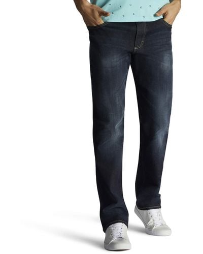 Lee Jeans Performance Tapered Hose/Hosenbein ور Die Moderne Serie Extreme Motion Straight Fit Taped Leg Jeans - Blau