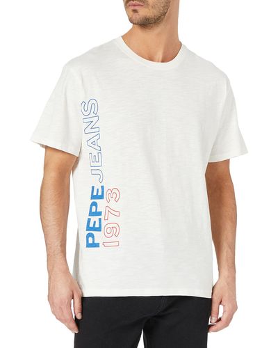 Pepe Jeans Shirt Voor - Wit - Blauw