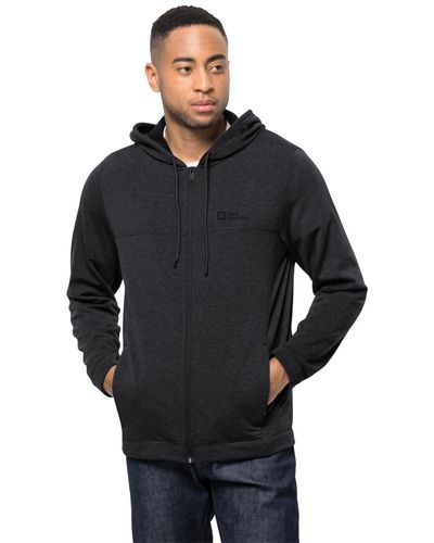 Jack Wolfskin WALDSEE Hooded JKT M Fleecejacke - Schwarz