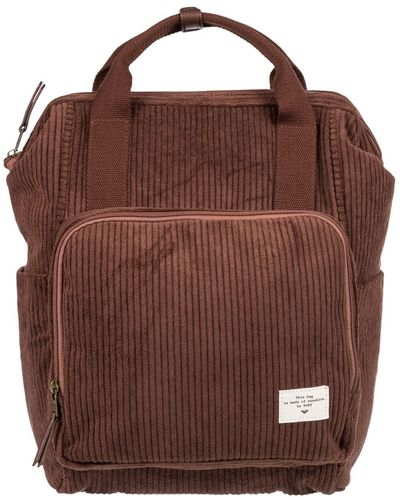 Roxy Medium Corduroy Backpack For - Brown