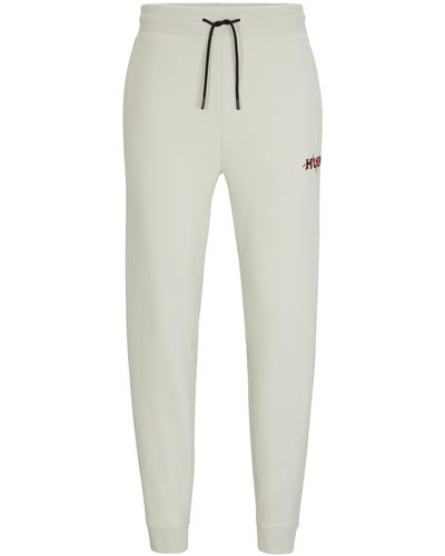 HUGO Casual Hose DROKKO Relaxed Fit - Weiß