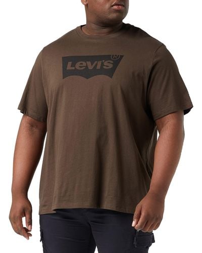 Levi's Big & Tall Graphic Tee T-Shirt Batwing Color Hot Fudge - Braun