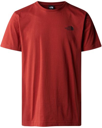 The North Face Simple Dome T-Shirt Iron Red S - Rosso
