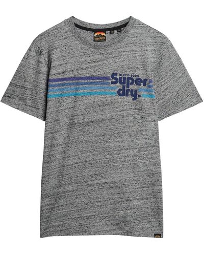 Superdry Terrain Striped Logo T-Shirt - Grau