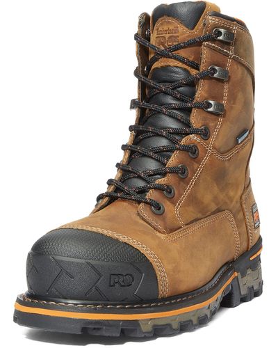 Timberland Boondock 6 Inch Composite Safety Toe Waterproof Industrial Work Boot - Brown
