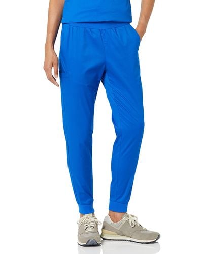 Amazon Essentials Pantalón sanitario jogger con corte ajustado - Azul