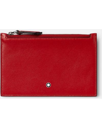 Montblanc Meisterstück Card Holder Zipped Red Kaarthouder - Rood