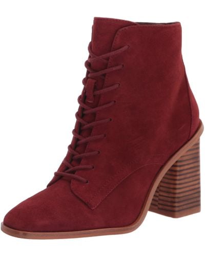 Vince Camuto Footwear Dreveri Lace Up Ankle Boot - Red