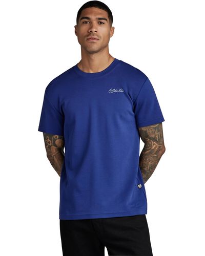 G-Star RAW Camiseta Multi Graphic Para Hombre - Azul