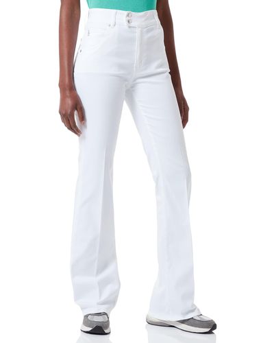Love Moschino Stretch Lyocell Gabardine With Matchng Logo Back Tag Shorts - White