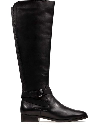 Clarks All - Netley Whirl Black Leather - Black Leather - 5.5 Uk - Zwart