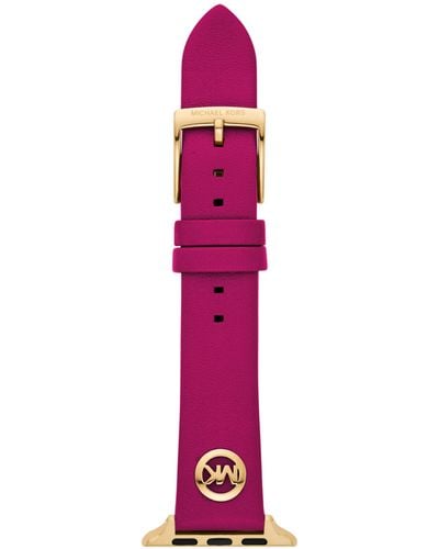 Michael Kors Fuschia Pink Leather Band For Apple Watch®