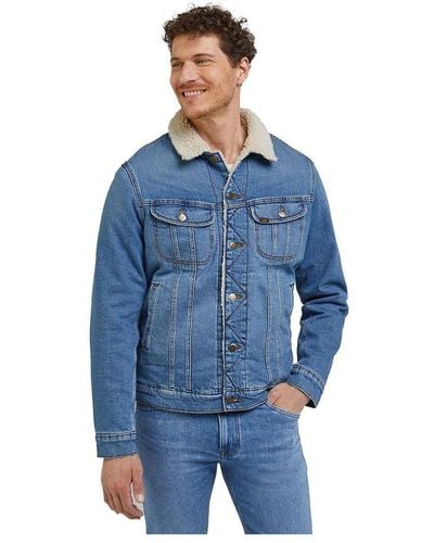 Lee Jeans Giacca Sherpa Denim Jacket - Blu