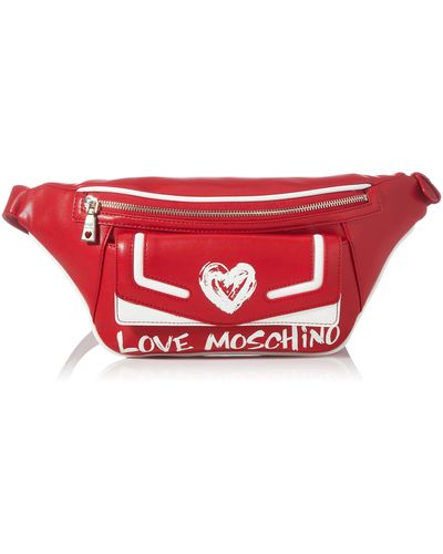 Love Moschino Fall Winter 2021 Collection Fanny Pack - Red
