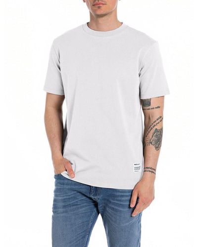 Replay Men's Short-sleeved Cotton T-shirt - White