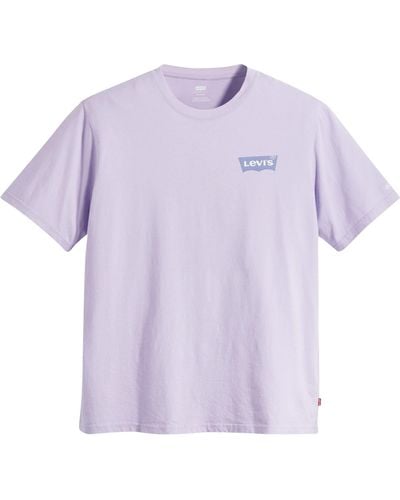 Levi's Ss Relaxed Fit T-Shirt Original Batwing Purple Rose M - Violet