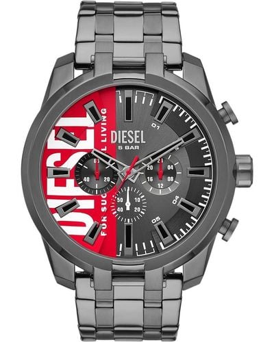 DIESEL Watch For Split Quartz/chrono Movement 51mm Case Size With A Stainless Steel Strap Dz4632 - Grey