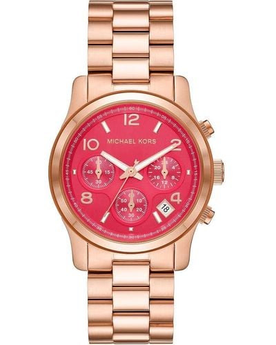 Michael Kors Reloj cronógrafo para mujer - Rosa