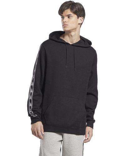 Reebok Vector Tape Hooded Sweatshirt - Zwart