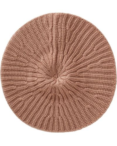 Benetton Knitted Hat 1444da003 Winter Accessory Sets - Natural