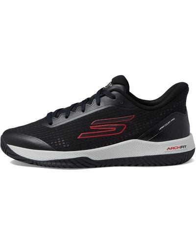 Skechers Viper Court-athletic Indoor Outdoor Pickleball Shoes With Arch Fit Support Sneaker - Black
