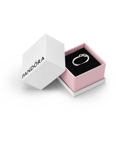 PANDORA Moments Sterling Silver Infinity Knot Ring - Multicolour