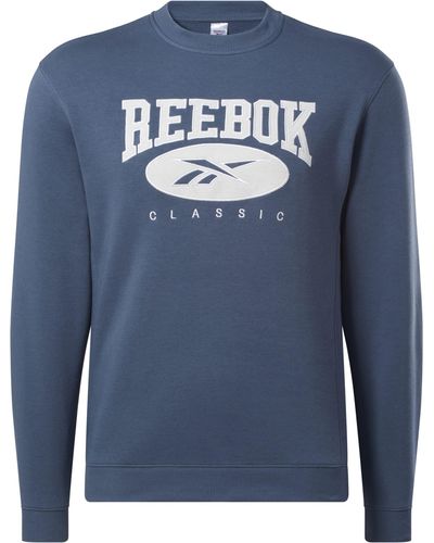 Reebok 's Classics Archive Essentials Crew Sweatshirt - Blue